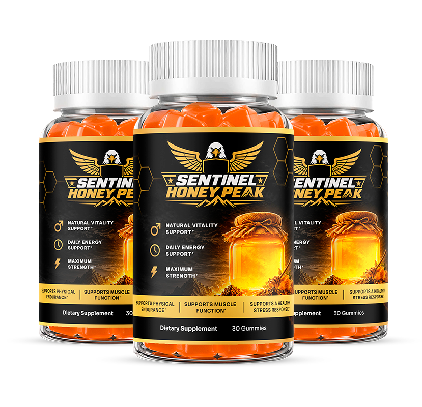Three bottles of Sentinel Honey Peak